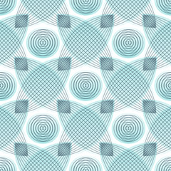 Abstract blue background, geometric shapes with many thin lines. Seamless vector pattern. Technology background with gray lines.