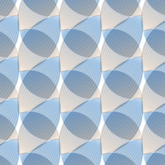 Abstract blue background, geometric shapes with many thin lines. Seamless vector pattern. Technology background with gray lines.