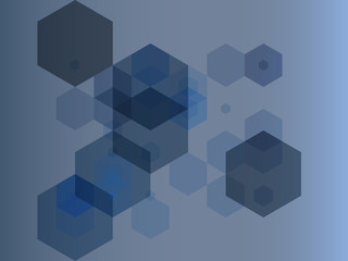 Geometric grey-blue hexagonal background