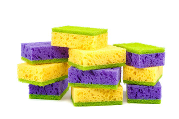 Sponges isolated on the a white background