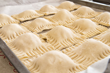 Uncooked Vietnamese Style Pate Chaud cooking grill