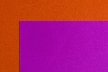 Fototapeta premium Eva foam ethylene vinyl acetate smooth pink surface on orange sponge plush background