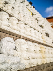 Pattern of Buddhist Saints Stone, in Korean Architectural Style,