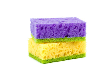 Sponges isolated on the a white background