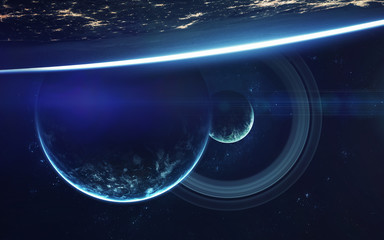 Cosmic art, science fiction wallpaper. Beauty of deep space. Billions of galaxies in the universe. Elements of this image furnished by NASA © Vadimsadovski