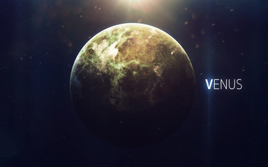 Plakat Venus - High resolution beautiful art presents planet of the solar system. This image elements furnished by NASA