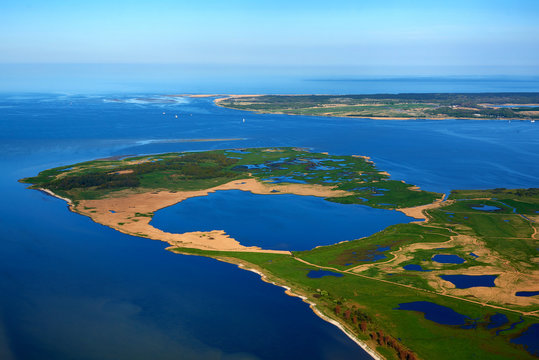 aerial photography  of Struck in baltic sea