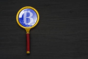 The concept of e-commerce growth rate. Cryptocurrency Bitcoin.