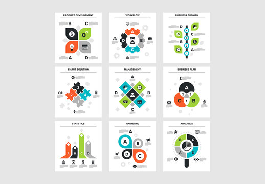 9 Square Infographic Icons 1