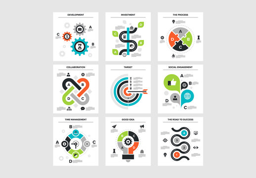 9 Square Infographic Icons 2