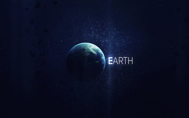 Earth - High resolution beautiful art presents planet of the solar system. This image elements furnished by NASA