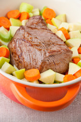 Beef roast with vegetables