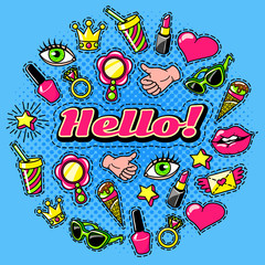 Elements For Girls Comic Style Design