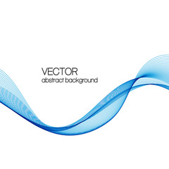 Abstract vector background, blue transparent lines