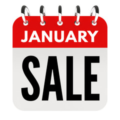 January sale calendar background