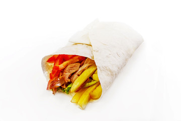 meat roll with potatoes