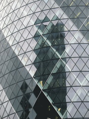 glass tower block reflection