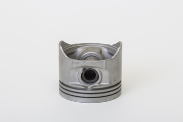 auto piston parts white background isolated