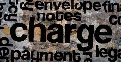 Charge text on crinkled wall