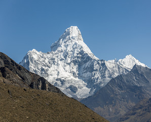 South view of the peak Ama Dablam (6814 m) - Nepal, Himalayas