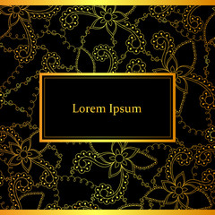 Black and gold decorative background