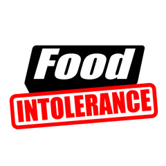 Food intolerance sign or stamp
