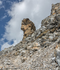 Rock unusual form near the Renjo Pass - Nepal, Himalayas