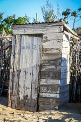 Primitive wooden toilet