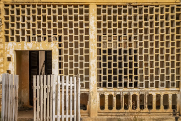 Ruined colonial home