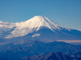 丹沢からの富士山の眺め