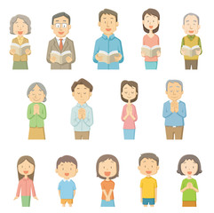 キリスト教・教会：賛美歌／祈り／礼拝／大人／子ども