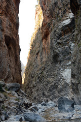 Fototapeta na wymiar Samaria Gorge national park. Greece, Crete, White Mountains