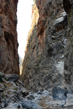 Samaria Gorge national park. Greece, Crete, White Mountains