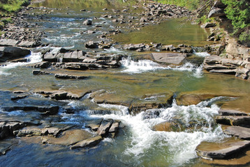 River on Carpathian mountains
