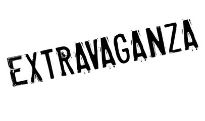 Extravaganza rubber stamp. Grunge design with dust scratches. Effects can be easily removed for a clean, crisp look. Color is easily changed.