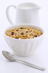 Delicious muesli breakfast