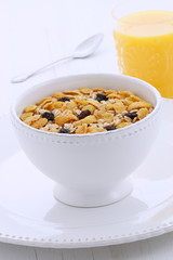 Delicious organic muesli cereal