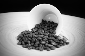 spilled coffee cup