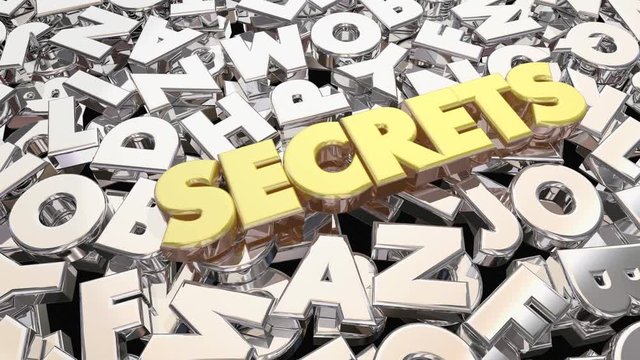 Secrets Classified Confidential Personal Information Word 3d Animation