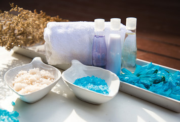 Spa scrub treatment and massage, Thailand, soft and select focus