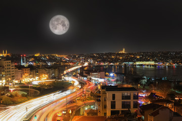 Fototapeta na wymiar Istanbul city skyline at night