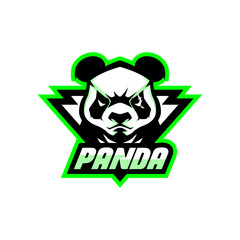 Panda head Mascot logo template 1