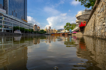Fototapeta na wymiar Singapore River Waterfront