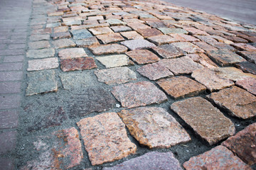 A walking path made of bricks