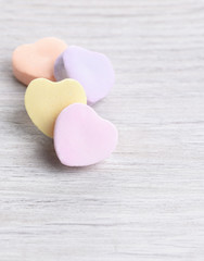 Four Candy Hearts