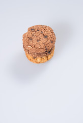 cookies or chocolate Biscuits on a background.