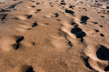 Footprints on sand
