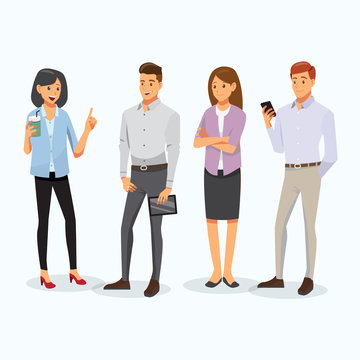 business men and women character , vector