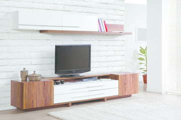 Living room with TV stand