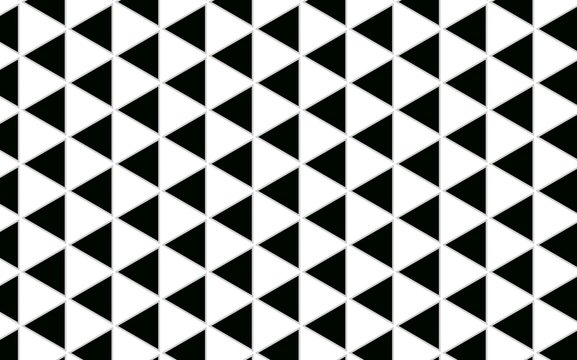 Geometric Triangle black and white Pattern abstract background w